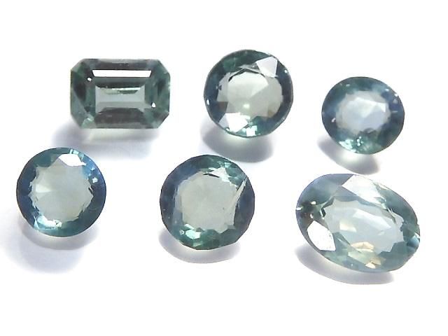 【動画】【1点もの】宝石質アレキサンドライト ルース ファセットカット 6粒セット NO.4の画像