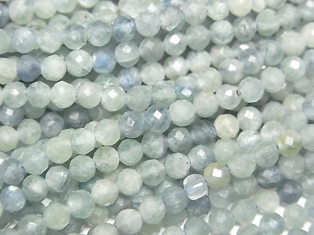 【動画】【素晴らしい輝き】ブルーグリーンカイヤナイトAA++ ラウンドカット3.5mm 1連(約36cm)の画像
