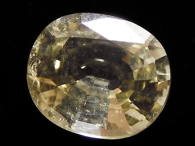 【動画】【1点もの】宝石質イエローダンビュライト ルース ファセットカット 1粒 NO.30の画像