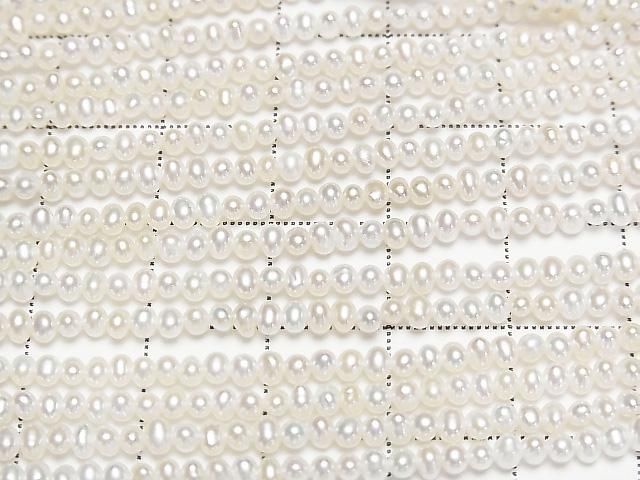 【動画】淡水真珠AA++ ポテト2.5~3mm ホワイト 1連(約37cm) サムネイル2