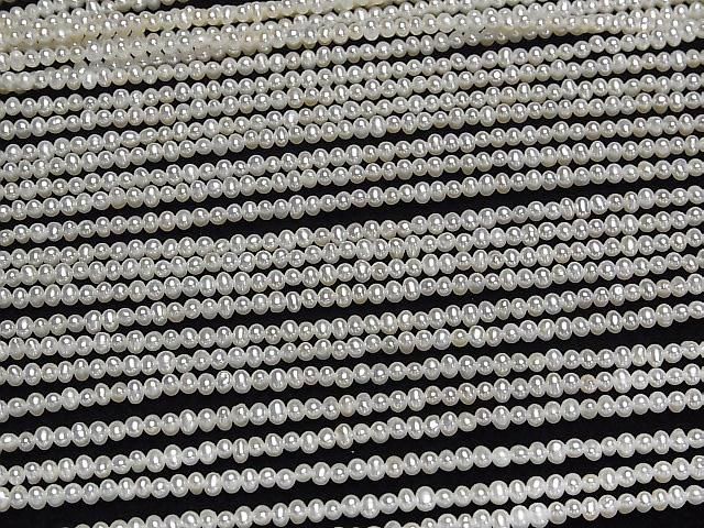 【動画】淡水真珠AA++ ポテト2.5~3mm ホワイト 1連(約37cm) サムネイル3