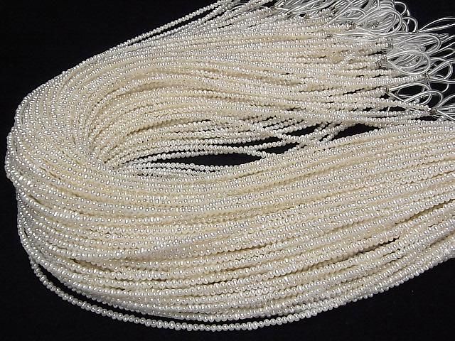【動画】淡水真珠AA++ ポテト2.5~3mm ホワイト 1連(約37cm) サムネイル4