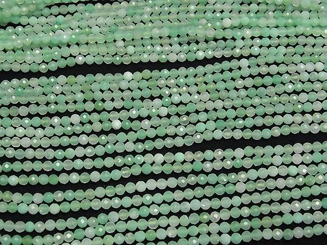 【動画】【素晴らしい輝き】クリソプレーズAA++ ラウンドカット3mm 1連(約37cm) サムネイル3