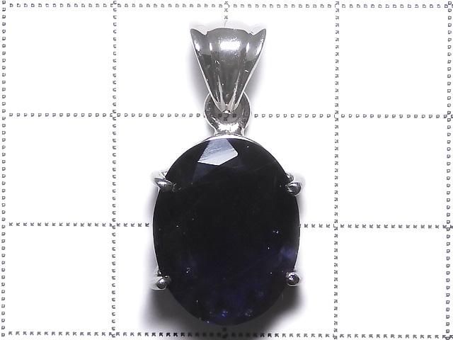 【動画】【1点もの】宝石質アイオライトAAA- ファセットカットペンダントトップ SILVER925製 NO.39 サムネイル2