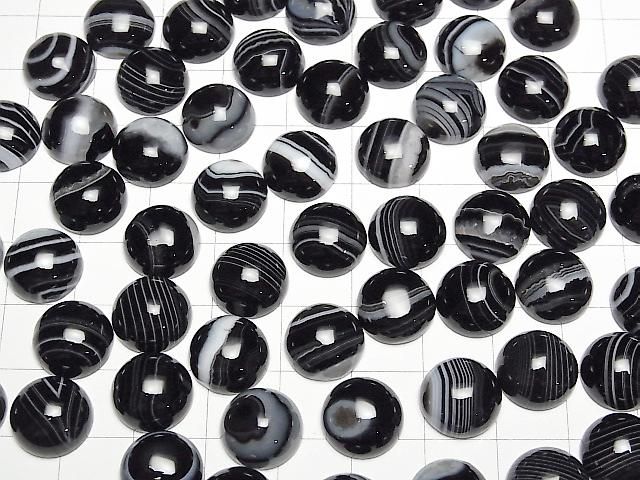 【動画】ストライプオニキスAAA ラウンド カボション12×12mm 5個 サムネイル4