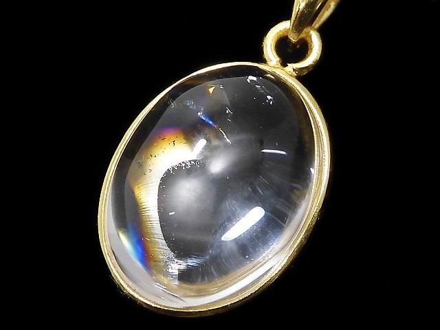 【動画】【1点もの】アイリスクォーツAAA- ペンダントトップ 18KGP製 NO.9の画像