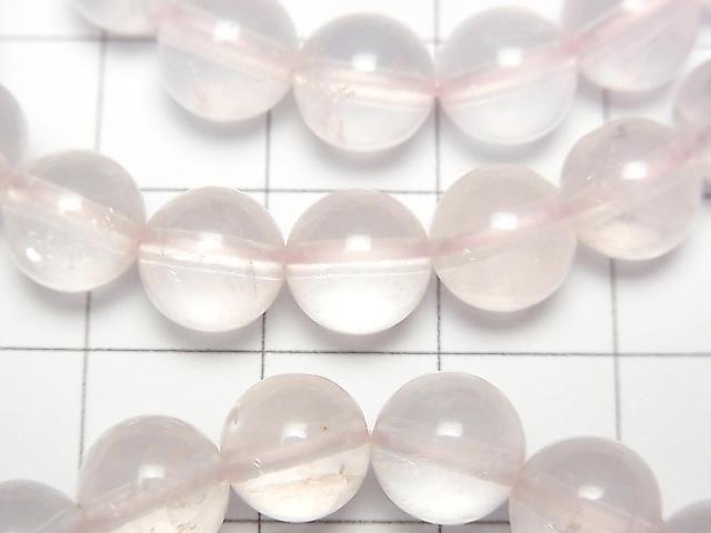 【動画】宝石質ローズクォーツAA++ ラウンド8mm 1連(ブレス) サムネイル2