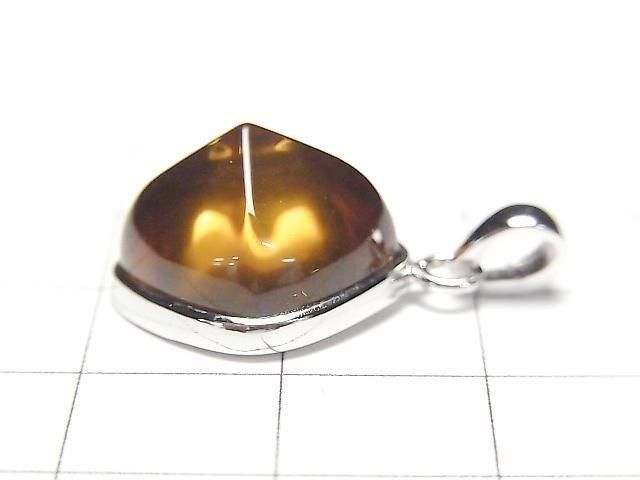 【動画】宝石質ビアクォーツAAA シュガーローフカット14.5×14.5mm ペンダントトップ SILVER925製 1個 サムネイル3