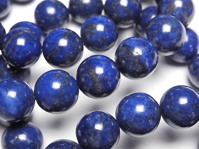 【動画】ラピスラズリAAA ラウンド12mm 1連(ブレス)の画像