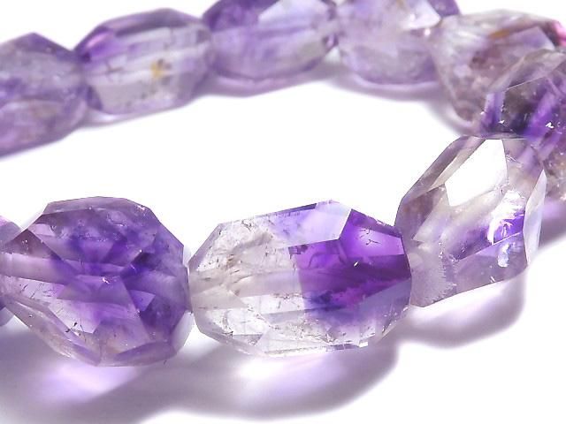 【動画】【1点もの】エレスチャルクォーツAAA- タンブルカット 1連(ブレス) NO.115の画像