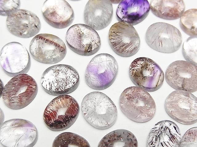 【動画】エレスチャルクォーツAAA- オーバル カボション10×8mm 5個の画像