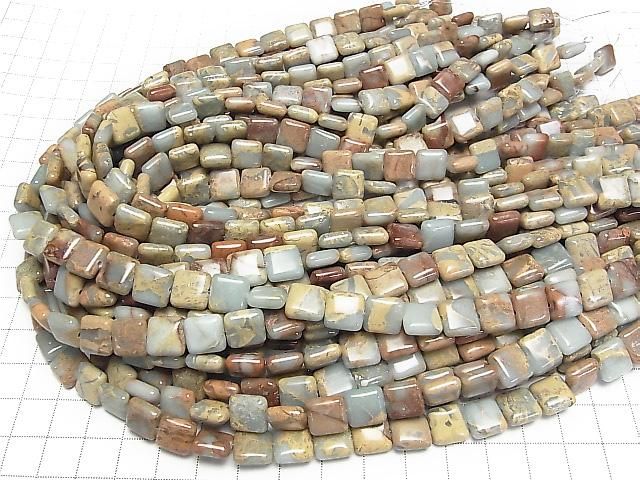 【動画】インプレッションストーン スクエア10×10×4.5mm 1連(約38cm) サムネイル4