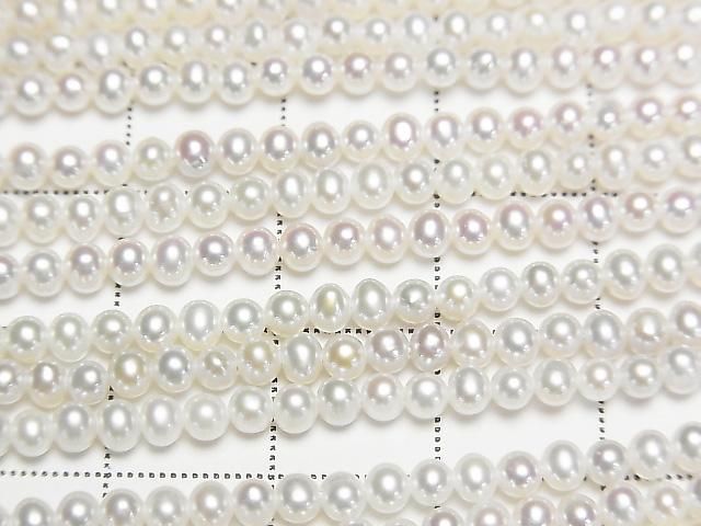 【動画】淡水真珠AA++ ポテト3mm ホワイト 1連(約37cm) サムネイル2