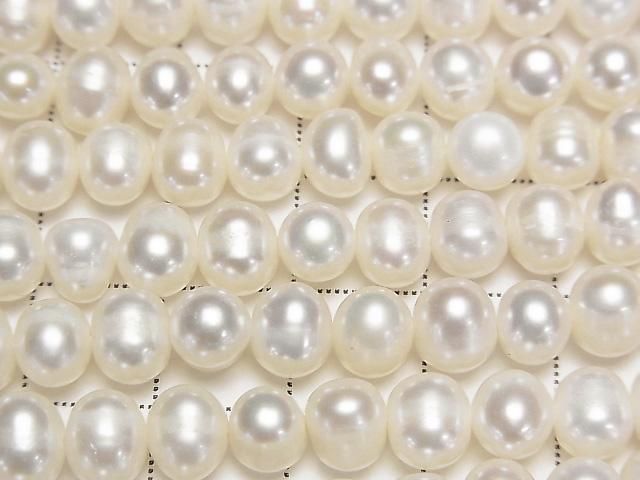 【動画】淡水真珠AA+ ポテト7~7.5mm ホワイト 1連(約34cm) サムネイル2