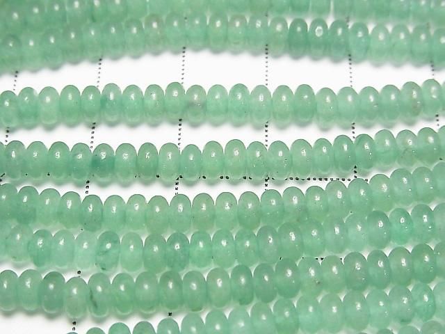 【動画】グリーンアベンチュリン ロンデル(ボタン)4×4×2mm 1連(約36cm) サムネイル2