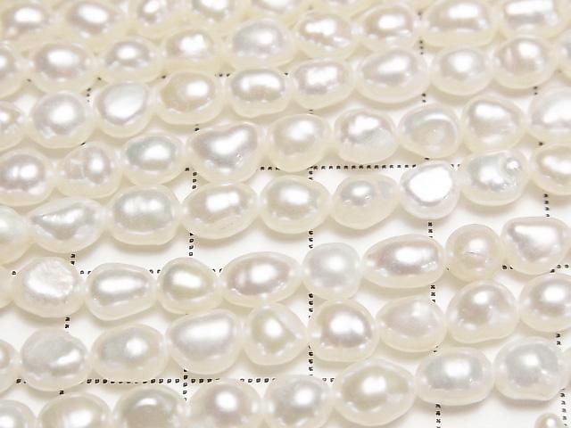 【動画】淡水真珠AA+ バロック〜ライス6×5×4mm ホワイト 1連(約33cm) サムネイル2