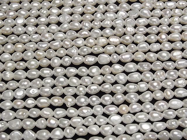 【動画】淡水真珠AA+ バロック〜ライス6×5×4mm ホワイト 1連(約33cm) サムネイル3