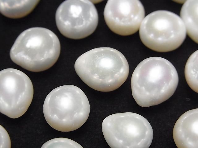 【動画】【粒売り】淡水真珠AA++ ルース ドロップ~ポテト9.5~12mm ホワイト 5粒の画像