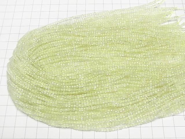 【動画】【素晴らしい輝き】レモンクォーツAA++ キューブカット2×2×2mm 1連(約37cm) サムネイル4