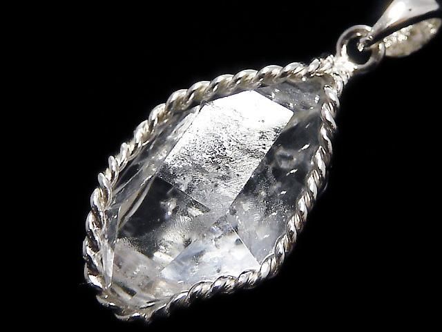 【動画】【1点もの】NY産ハーキマーダイヤモンド ペンダントトップ SILVER925製 NO.41の画像