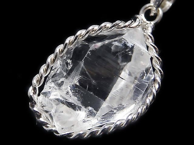 【動画】【1点もの】NY産ハーキマーダイヤモンド ペンダントトップ SILVER925製 NO.43の画像