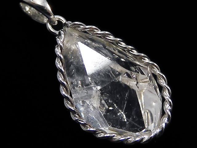 【動画】【1点もの】NY産ハーキマーダイヤモンド ペンダントトップ SILVER925製 NO.48の画像