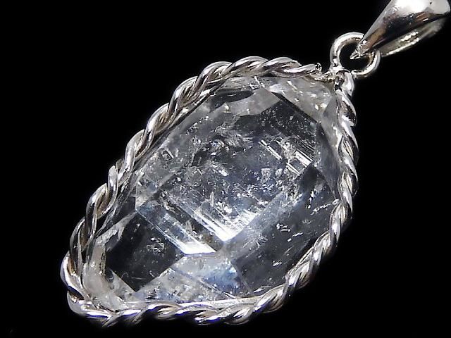 【動画】【1点もの】NY産ハーキマーダイヤモンド ペンダントトップ SILVER925製 NO.49の画像