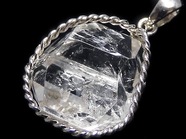 【動画】【1点もの】NY産ハーキマーダイヤモンド ペンダントトップ SILVER925製 NO.50の画像