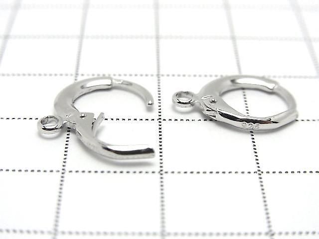 Silver925 カン付フープピアス12mm ロジウム 1ペア サムネイル2
