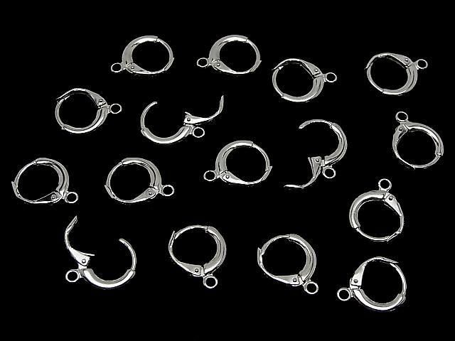 Silver925 カン付フープピアス12mm ロジウム 1ペア サムネイル4