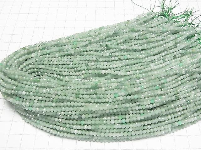 【動画】【素晴らしい輝き】ビルマ翡翠(ジェイダイト)AA++ ラウンドカット3mm 1連(約37cm) サムネイル4