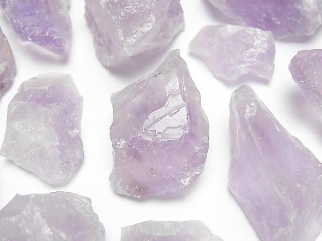 ラベンダーアメジスト 穴なしラフロック 300グラムの画像