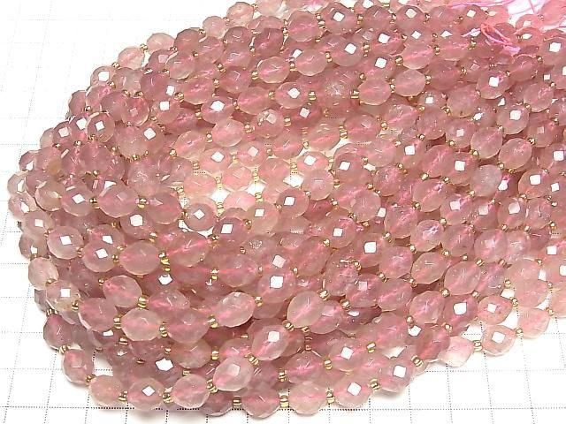 【動画】【素晴らしい輝き】ピンクエピドートAA+ ライスカット10×8×8mm 半連/1連(約34cm) サムネイル4