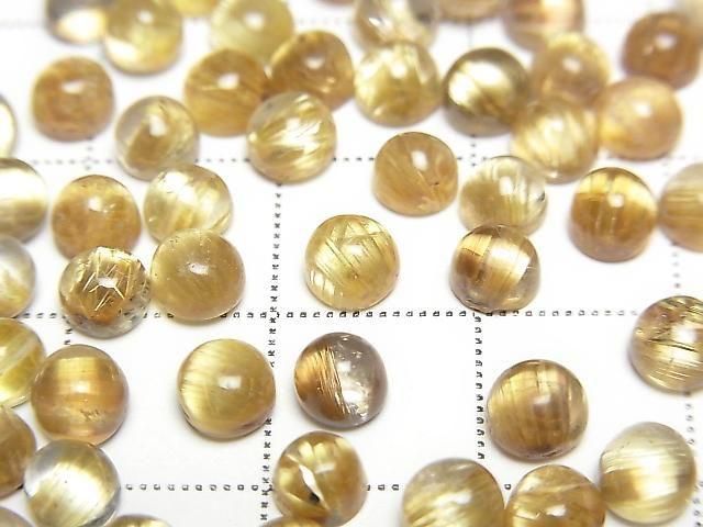 【動画】高品質ルチルクォーツAAA ラウンド カボション 5mm弱 3個 サムネイル2