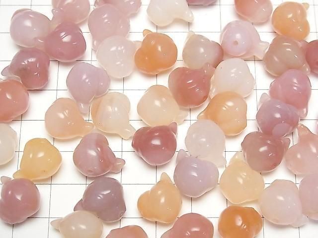 【動画】ピンクアゲート 小鳥モチーフ13×12mm 【貫通穴】 3個 サムネイル4