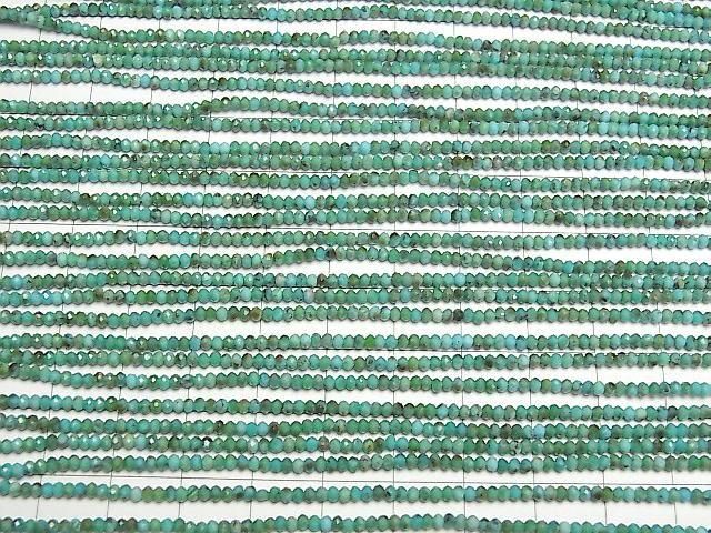 【動画】【素晴らしい輝き】ターコイズAA++ ボタンカット2×2×1.5mm 1連(約38cm) サムネイル3