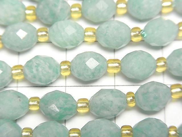 【動画】【素晴らしい輝き】アマゾナイトAA ライスカット7×6mm 1連(約37cm) サムネイル2