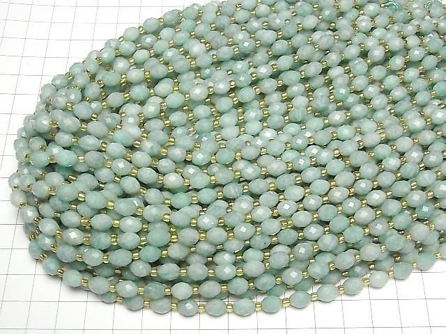 【動画】【素晴らしい輝き】アマゾナイトAA ライスカット7×6mm 1連(約37cm) サムネイル4