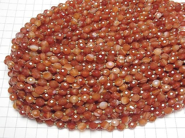 【動画】【素晴らしい輝き】カーネリアン・サードニクス ライスカット8×6.5mm 1連(約37cm) サムネイル4