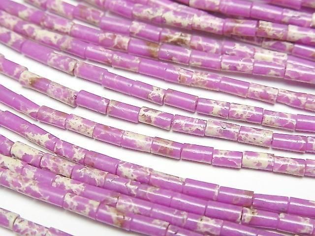 【動画】パープルカラーカオリン チューブ4×2×2mm 1連(約36cm)の画像