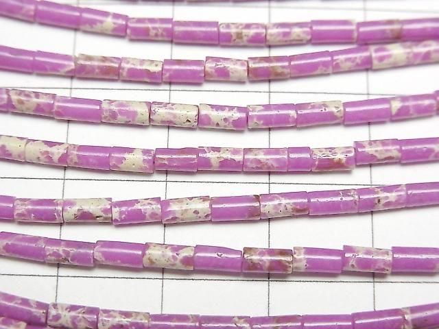 【動画】パープルカラーカオリン チューブ4×2×2mm 1連(約36cm) サムネイル2