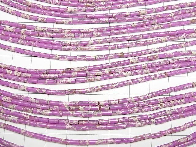 【動画】パープルカラーカオリン チューブ4×2×2mm 1連(約36cm) サムネイル3