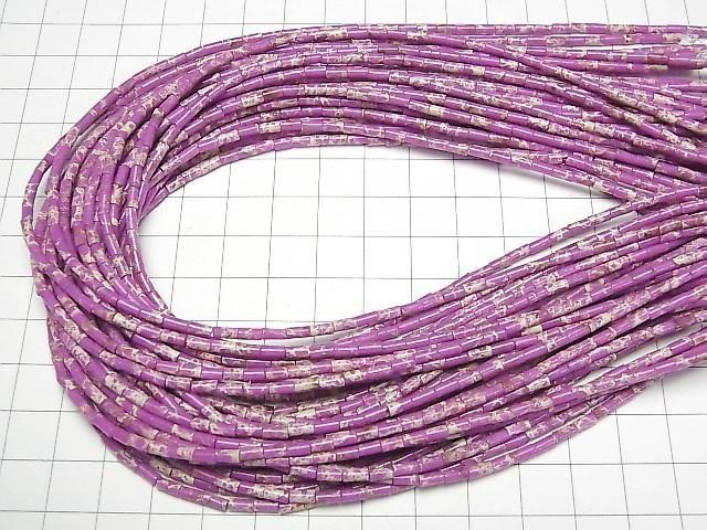 【動画】パープルカラーカオリン チューブ4×2×2mm 1連(約36cm) サムネイル4