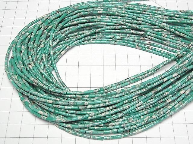 【動画】グリーンカラーカオリン チューブ4×2×2mm 1連(約36cm) サムネイル4
