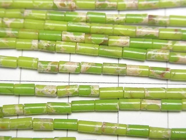【動画】ライトグリーンカラーカオリン チューブ4×2×2mm 1連(約36cm) サムネイル2
