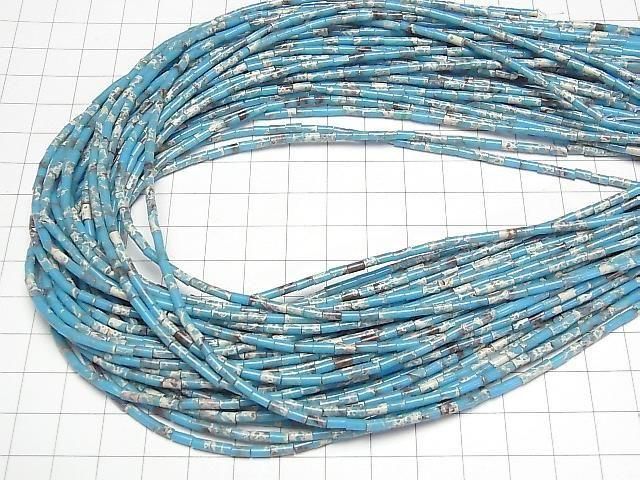 【動画】ライトブルーカラーカオリン チューブ4×2×2mm 1連(約36cm) サムネイル4