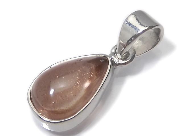 【動画】【1点もの】宝石質オレゴンサンストーンAAA ペンダントトップ SILVER925製 NO.26の画像