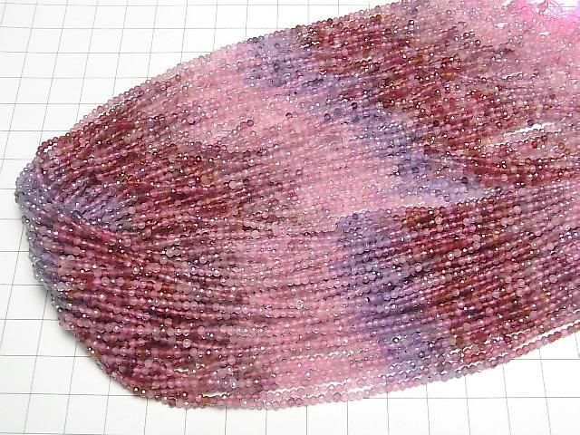 【動画】【素晴らしい輝き】マルチカラースピネルAAA- ラウンドカット2mm カラーグラデーション 1連(約36cm) サムネイル4