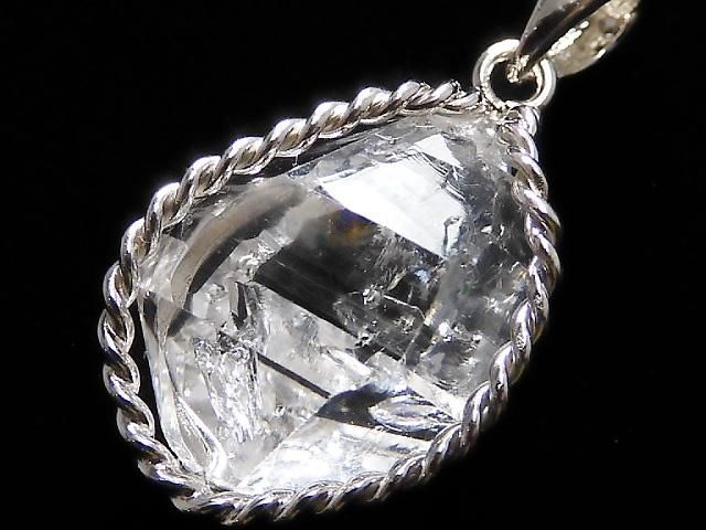 【動画】【1点もの】NY産ハーキマーダイヤモンド ペンダントトップ SILVER925製 NO.52の画像