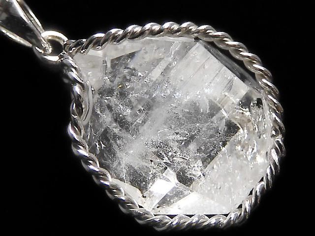 【動画】【1点もの】NY産ハーキマーダイヤモンド ペンダントトップ SILVER925製 NO.55の画像